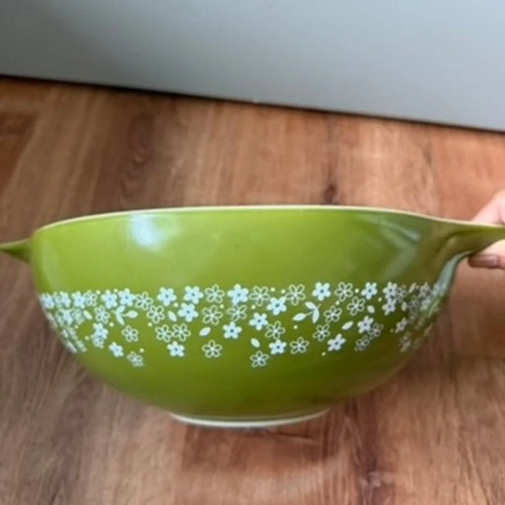 Vintage Pyrex Cinderella Bowls Spring Blossom Butterfly Gold 3 Pc Set USA